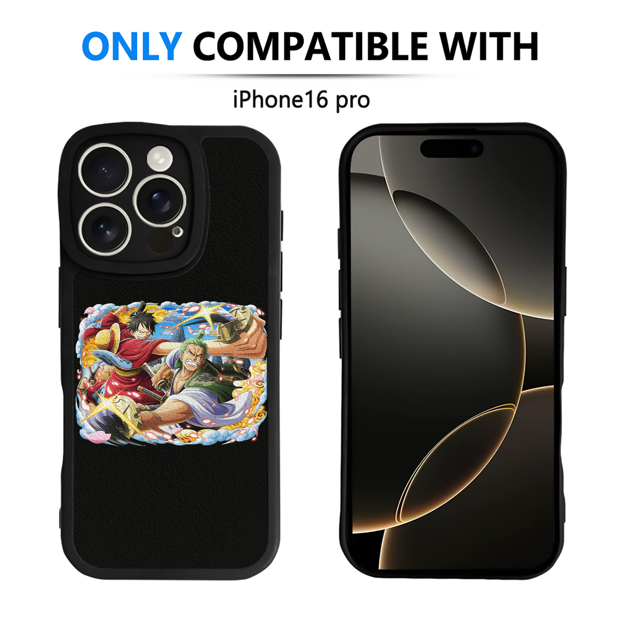 （画像用） ワンピース モンキー・D・ルフィ ONE PIECE Monkey D. Luffy 【iPhone 16シリーズ対応】シリコンスマホケース（レザー調） 材質：シリコン
